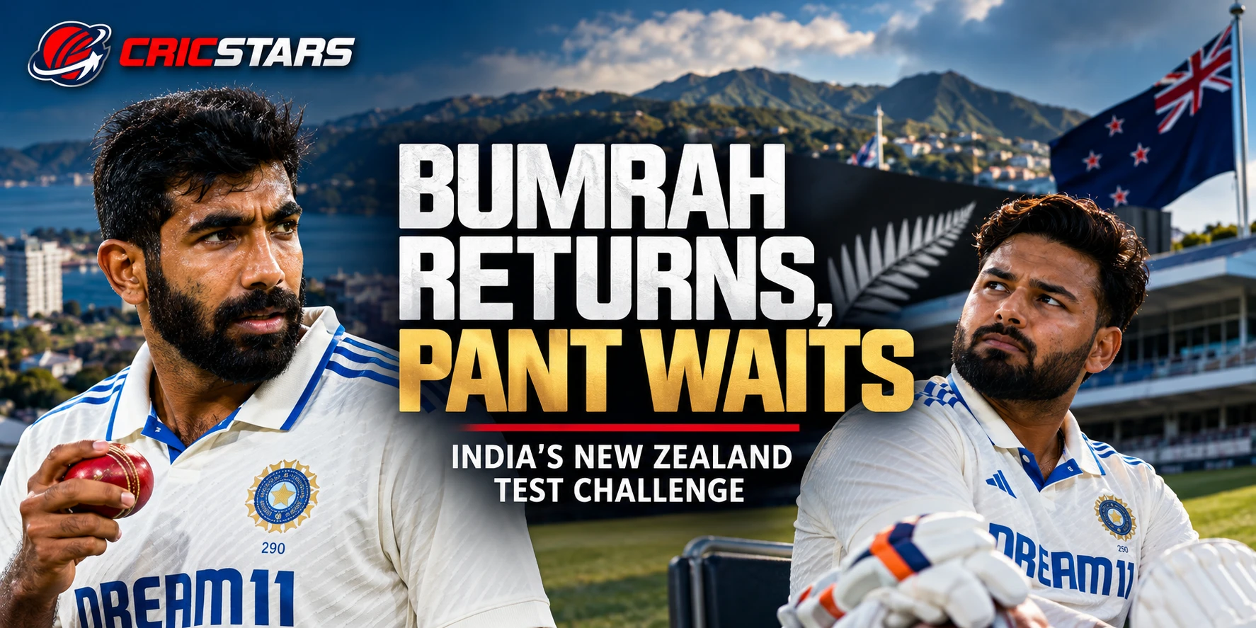 Bumrah Returns, Pant Waits: India's New Zealand Test Challenge - Cricket News article cover image on Cricstars