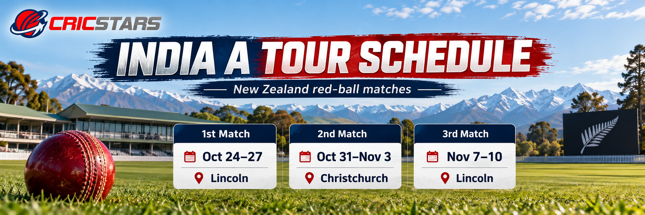 India A tour of New Zealand 2026 schedule