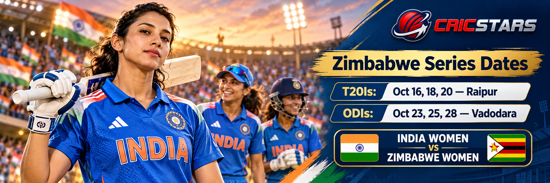 India Women versus Zimbabwe 2026 series